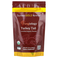 Thumbnail for California Gold Nutrition Fungiology®, Certified Organic Turkey Tail Powder, 4.2 oz (120 g)