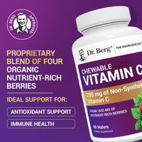 Thumbnail for Dr. Berg Chewable Vitamin C Complex - Made with Organic, Non-GMO Berries - 60 Delicious Wafers