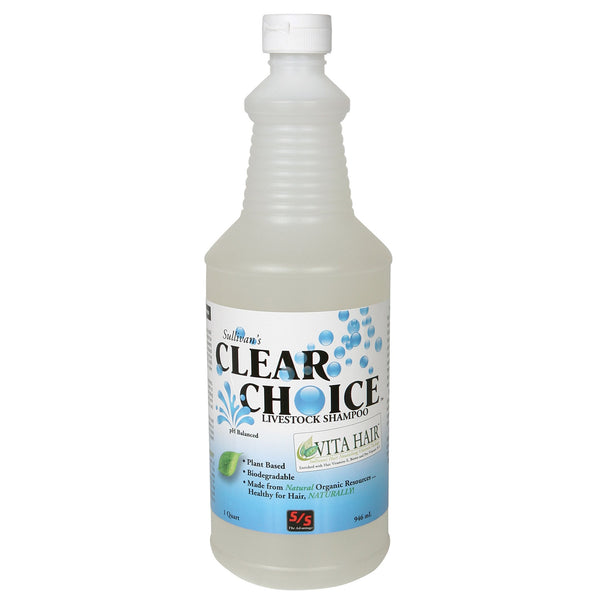 Sullivans Clear Choice Livestock Shampoo 1Qt Bottle