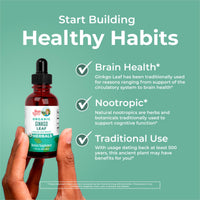 Thumbnail for MaryRuth Organics Ginkgo Leaf Liquid Drops | Herbal Supplement | Nootropic | Circulatory System & Nervous System Health | USDA Organic | Non-GMO | Vegan | 60 Servings