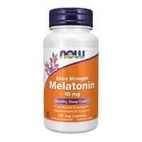 Thumbnail for NOW Foods Supplements, Melatonin, Extra Strength 10 mg, Free Radical Scavenger*, Healthy Sleep Cycle*, 100 Veg Capsules