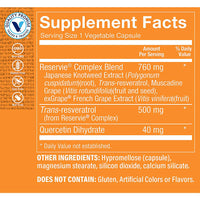 Thumbnail for The Vitamin Shoppe Trans-Resveratrol 500mg - Cardiovascular & Longevity Support | Potent Antioxidant | 60 Veggie Caps | Non-GMO Vegan