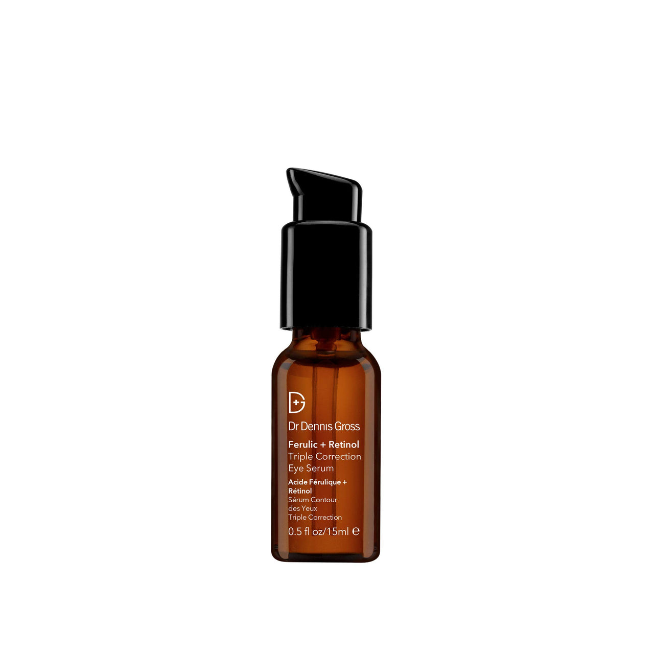 Dr Dennis Gross Ferulic + Retinol Triple Correction Eye Serum: for Wrinkles, Loss of Elasticity, and Rough Texture, 0.5 fl oz