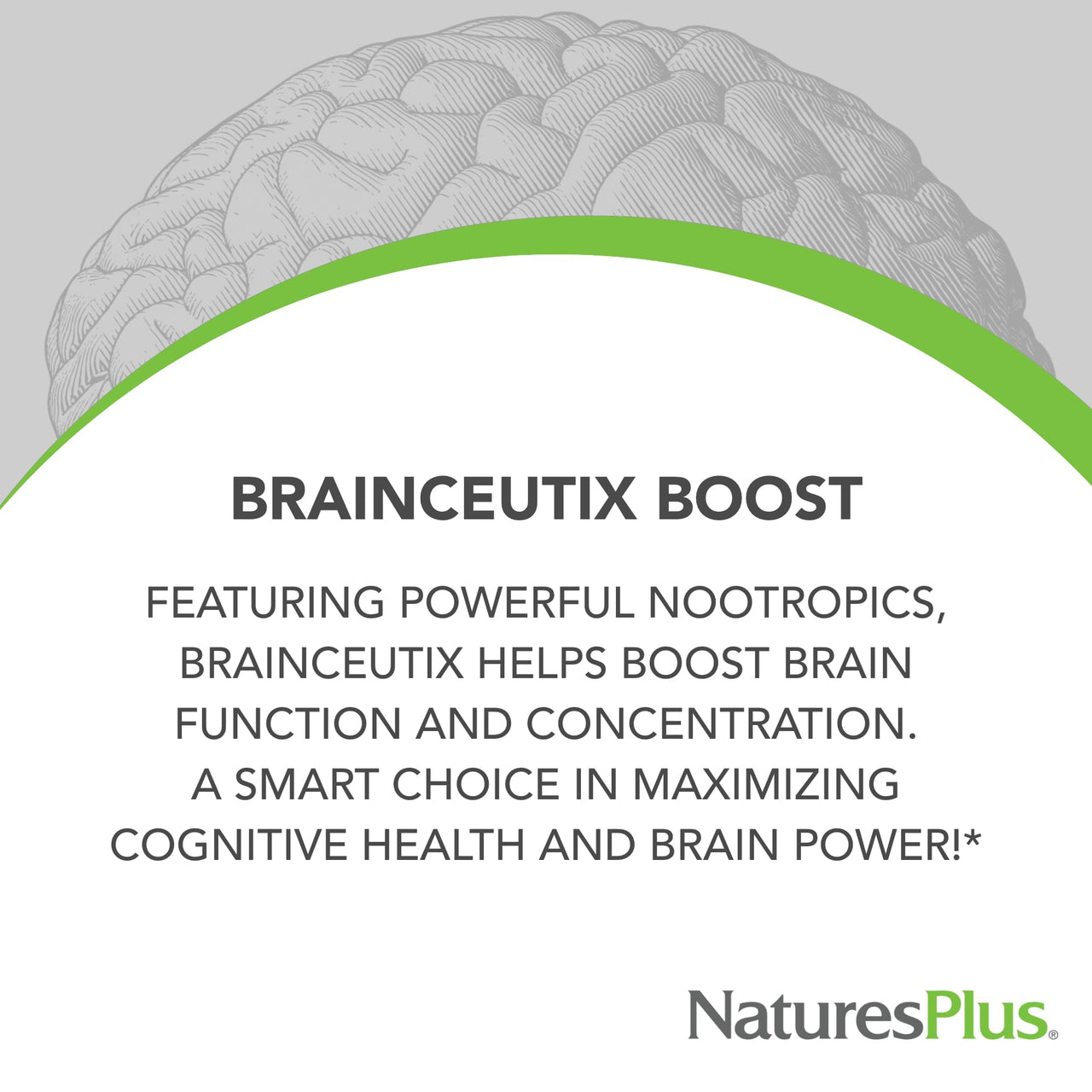 Nature's Plus, BrainCeutix by NaturesPlus Boost Ginkgo Plus Brain Supplement for Memory and Focus, 90 Capsules