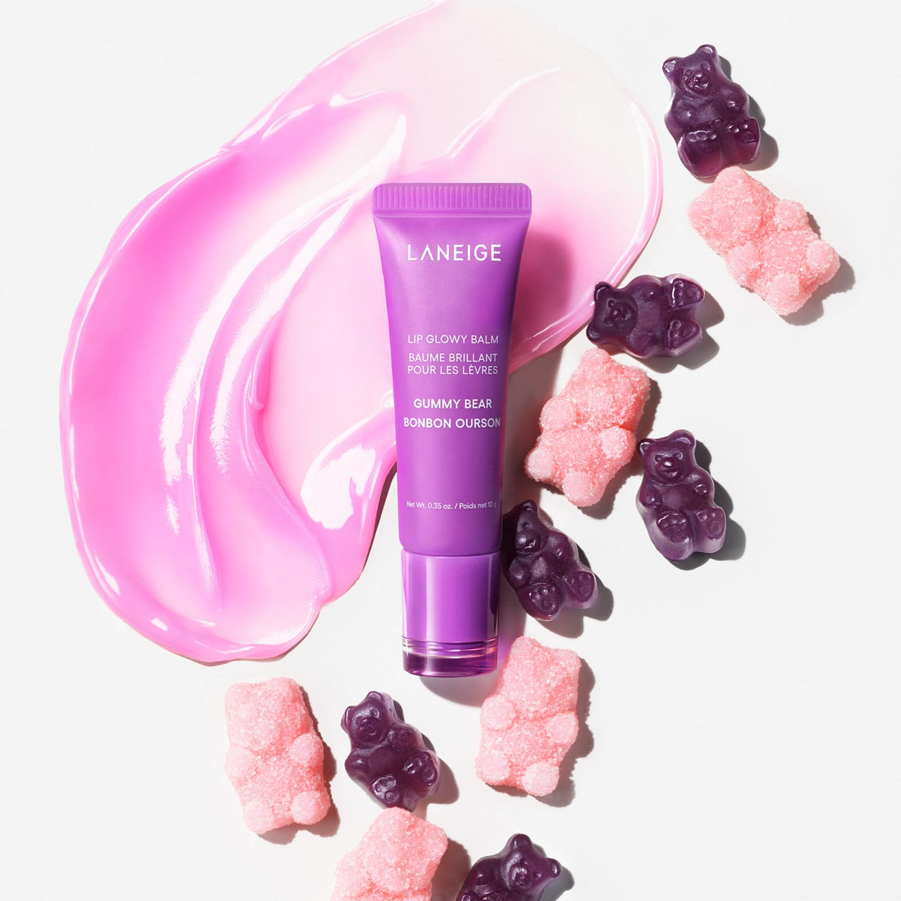 LANEIGE Lip Glowy Balm Gummy Bear: Hydrate, Glossy, Lightweight, Moisturize & Tint with Shea Butter