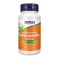 Thumbnail for NOW Supplements, Ashwagandha (Withania somnifera) 450 mg (Standardized Extract), 90 Veg Capsules
