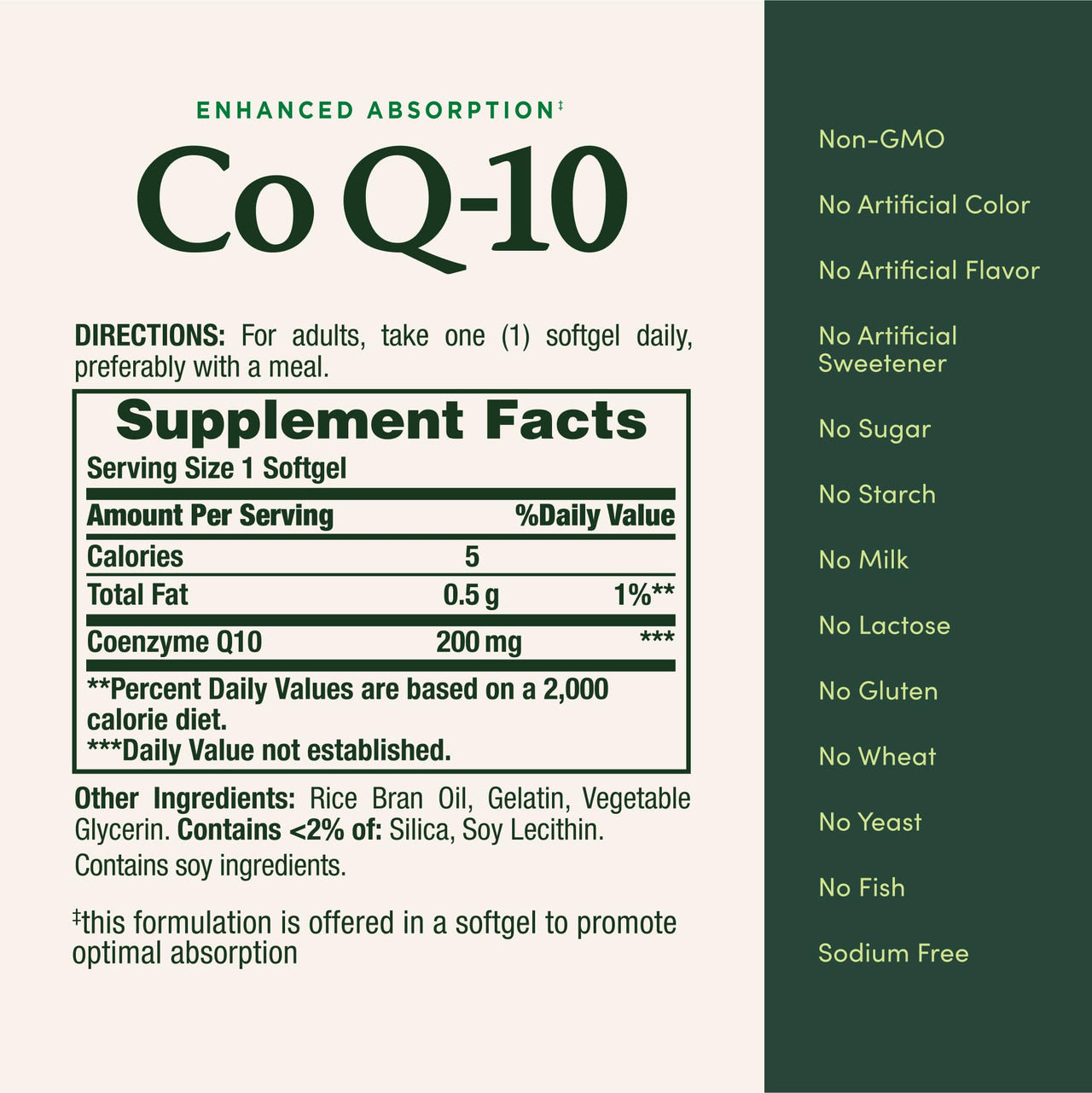 Nature’s Bounty CoQ10 200 mg Softgels, Heart Health & Cellular Energy Support, Twin Pack, 160 Rapid Release Softgels