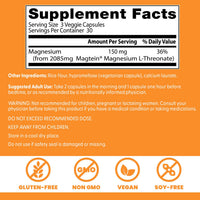Thumbnail for Doctor's Best L-Threonate Supplement - Magtein Magnesium L Threonate Capsules, Memory & Focus Support for Women & Men, 150 mg Per Serving, Vegan, Gluten Free - 90 Veggie Caps