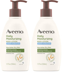 Thumbnail for Aveeno Sheer Hydration Daily Moisturizing Fragrance-Free Lotion with Nourishing Prebiotic Oat, Fast-Absorbing Body Moisturizer for Dry Skin with Lightweight, Breathable Feel, 12 fl. oz (Pack of 2)