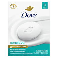 Thumbnail for Dove Beauty Bar Soap Sensitive, 8 Bars for Sensitive Skin, Fragrance Free and Hypoallergenic 3.75 oz