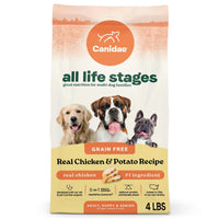Thumbnail for Canidae All Life Stages Real Chicken & Potato Recipe – High Protein and Grain-Free Premium Dry Dog Food for All Ages, Breeds, and Sizes– 4 lbs.
