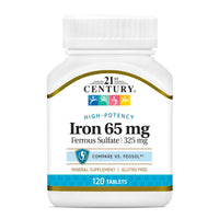 Thumbnail for 21st Century Iron 65 mg Ferrous Sulfate 325 mg Tablets, 120 Count