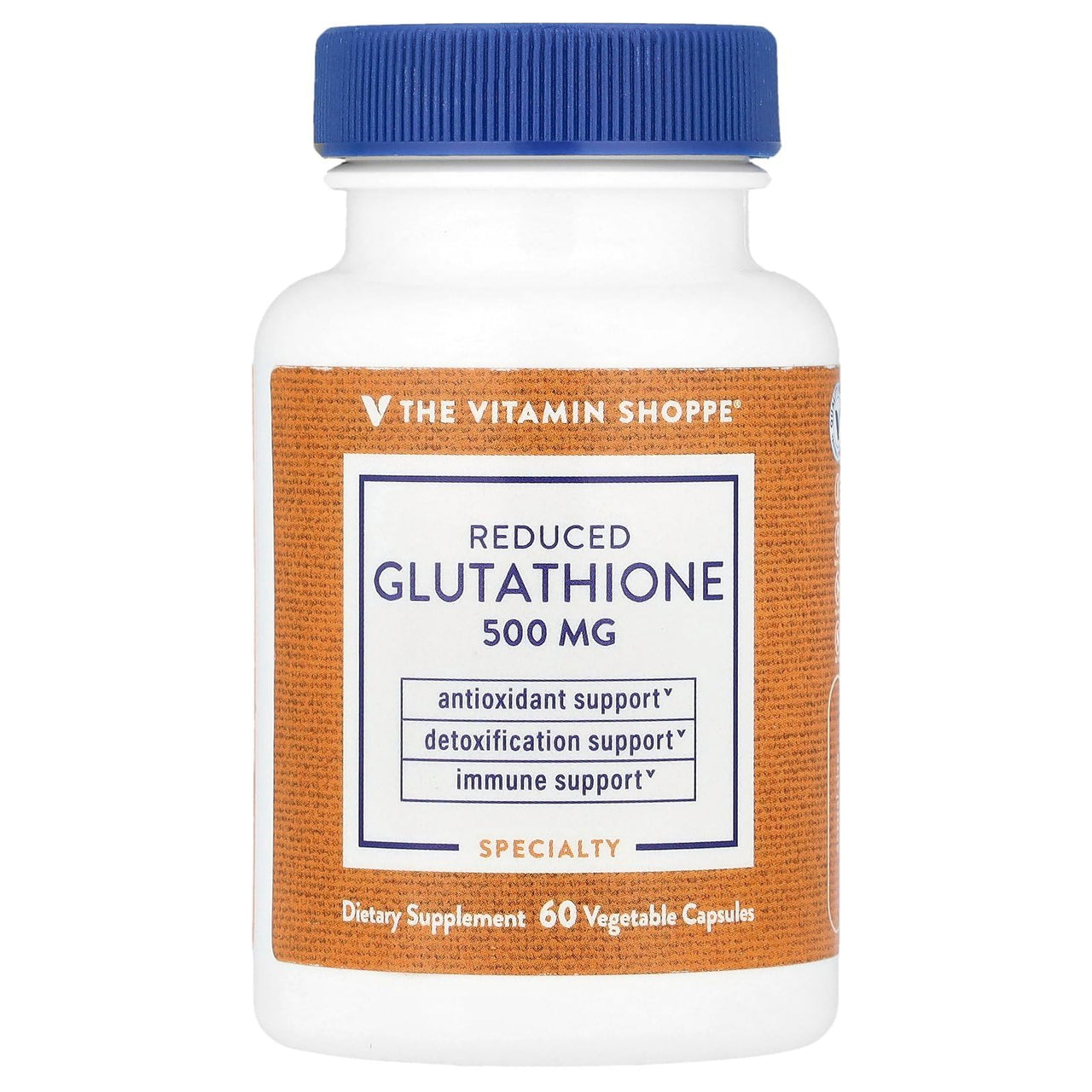 The Vitamin Shoppe Reduced Gluthathione 500MG, Antioxidant Supplement That Supports Immune Cellular Health (60 Capsules)