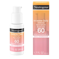 Thumbnail for Neutrogena Invisible Daily Defense Broad Spectrum SPF 60, Antioxidants for Skin Glow, Hydrating Face Sunscreen Serum, Water Resistant (80 minutes), Oil-Free, Fragrance Free, Non Comedogenic, 1.7 Fl Oz
