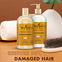 Thumbnail for SheaMoisture Shampoo & Conditioner Set, Deep Moisturizing with Raw Shea Butter, Sea Kelp & Argan Oil for Coily & Curly Hair, 13 Oz Ea