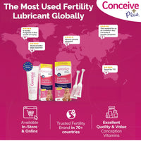 Thumbnail for Conceive Plus Fertility Lubricant for TTC Couples – pH Balanced, Sperm Friendly Gel with Magnesium and Calcium – Water Based Fertility Lube – 2.5 oz Tube