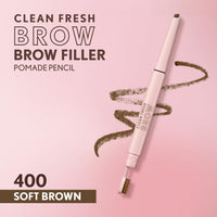 Thumbnail for Covergirl Clean Fresh Brow Filler Pomade, 400 Soft Brown, Eyebrow Pencil, Ultra-Precise Tip, Creamy Formula, Highly Pigmented, Soft Matte Finish, Vegan Formula, 0.007oz
