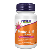 Thumbnail for NOW Supplements, Methyl B-12 (Methylcobalamin) 1,000 mcg, Nervous System Health*, 100 Lozenges