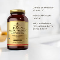 Thumbnail for Solgar Ester-C Plus 1000 mg Vitamin C (Ascorbate Complex) - 180 Tablets - Gentle & Non Acidic - Supports Upper Respiratory Health - Non-GMO, Gluten-Free - 180 Servings