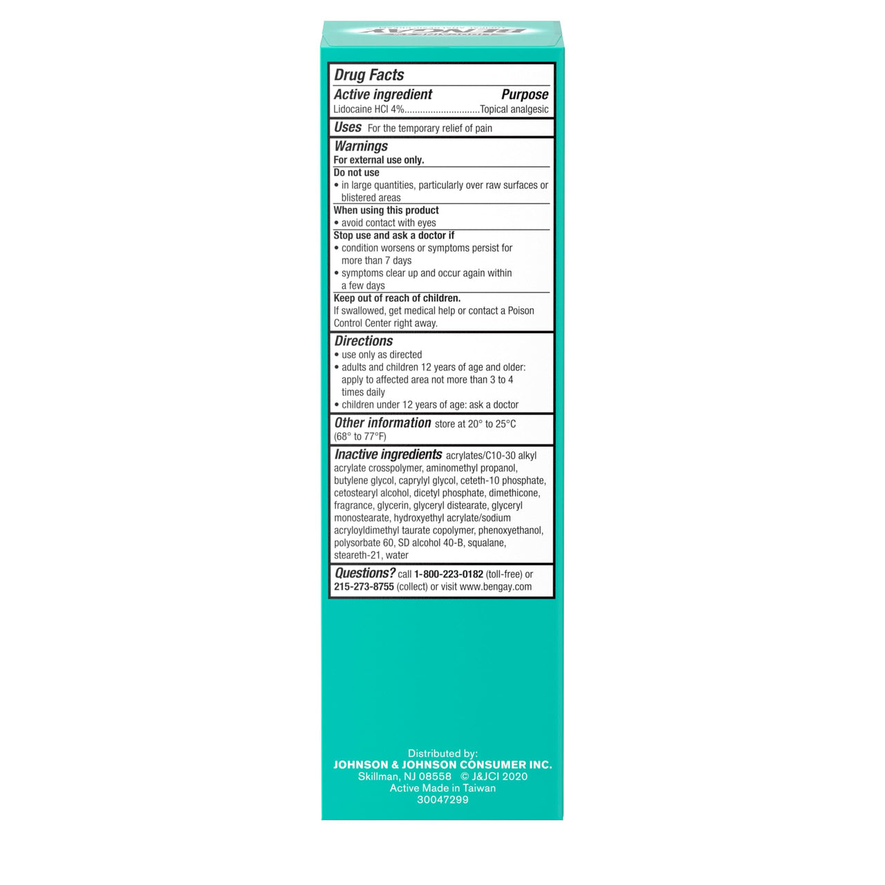 Bengay Lidocaine Pain Relief Cream, Maximum Strength OTC, Non-Greasy Topical Analgesic with 4% Lidocaine to Desensitize Nerves, Numbing Cream with a Soothing Jasmine Scent, 3 oz
