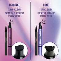 Thumbnail for Kaja Winged Eyeliner Set - Wink Stamp Original | with Avocado Extract, Double-ended Wing, Smudge-Proof, Waterproof, Eye Irritation Tested, Long Lasting Pencil, Colorstay, Matte Finish, Cat Eye Look