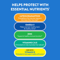 Thumbnail for Ocuvite 50+ Eye Vitamin & Mineral Supplement, Multivitamin for Vision & Ocular Health with Omega-3, Zinc, Vitamins C & E, Lutein & Zeaxanthin, Zinc Supplements for Women and Men, 50 Softgels