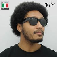 Thumbnail for Ray-Ban RB0840S MEGA WAYFARER BIO-BASED Square Shaped Non-Polarized Sunglasses for Men & Women – Includes Official RAYBAN Eyewear Kit – Ideal Formal & Casual Wear Sunglasses – Brown Lens