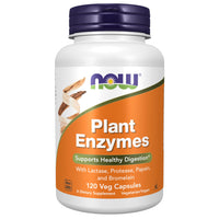 Thumbnail for NOW Foods Supplements, Plant Enzymes with Lactase, Protease, Papain and Bromelain, 120 Veg Capsules
