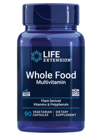 Thumbnail for Life Extension Whole Food Multivitamin, Plant-derived Vitamin D3, A, B, C & E, Plus Minerals, Plant extracts, Stay Healthy from Head to Toe, Gluten-Free, Non-GMO, Vegetarian, 90 Capsules