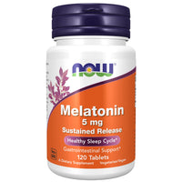 Thumbnail for NOW Foods Supplements, Melatonin 5 mg, Sustained Release, Formulated for a 4-Hour Release Period, 120 Tablets
