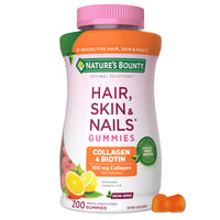 Thumbnail for Nature's Bounty Optimal Solutions Hair, Skin and Nails Collagen Pectin Gummies, 100 mg Collagen and 2,500 mcg Biotin Per Serving, No Stick Gummy, Tropical Citrus Flavor, 200 ct, 100 Total Servings
