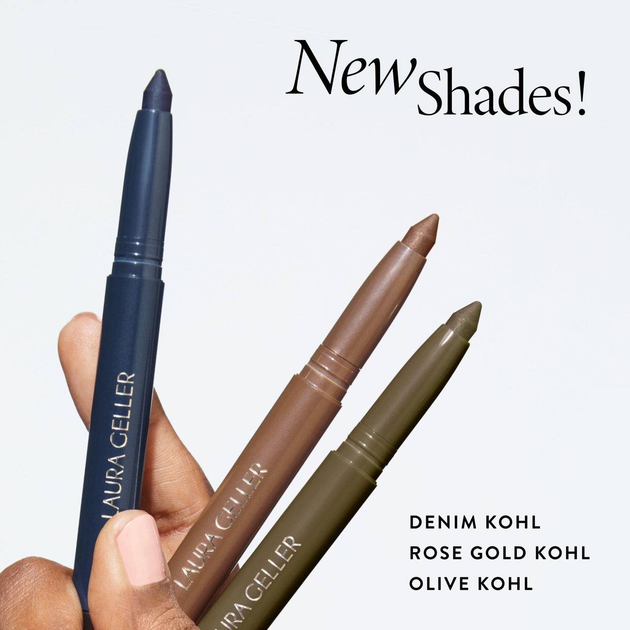 LAURA GELLER NEW YORK Kajal Longwear Kohl Eyeliner Pencil - Rose Gold Kohl - Caffeine and Vitamin E - Smooth & Blendable Liner - Built-In Sharpener