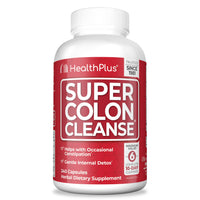 Thumbnail for Health Plus Super Colon Cleanse 60 Day Supply of Gentle Gut Cleanse Detox, Psyllium Husk, Probiotics for Constipation Relief & Digestive Support, 240 Capsules