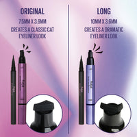 Thumbnail for Kaja Winged Eyeliner Set - Wink Stamp Long | with Avocado Extract, Double-ended Wing, Smudge-Proof, Waterproof, Eye Irritation Tested, Long Lasting Pencil, Colorstay, Matte Finish, Cat Eye Look