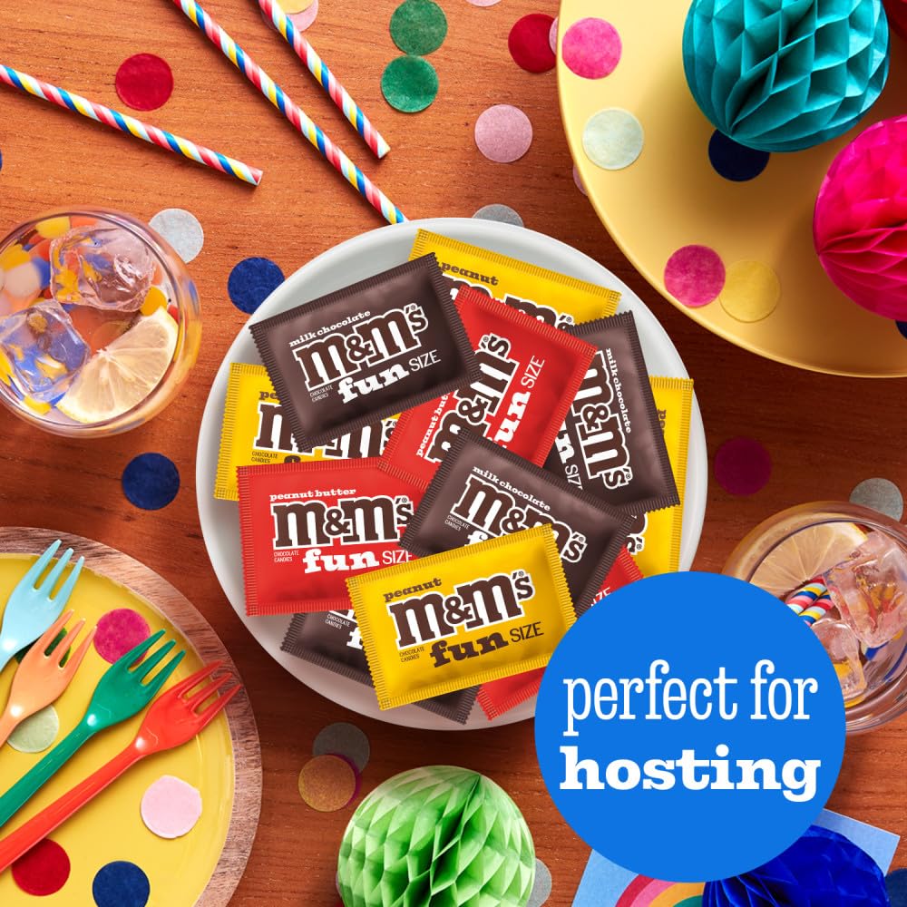 M&M'S Milk Chocolate, Peanut & Peanut Butter Easter Fun Variety Pack, Party Size, 19.41 Oz Bulk Candy Bag (1.36 Pounds)