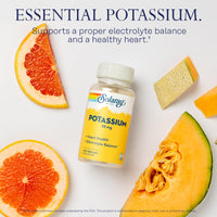 Thumbnail for SOLARAY Potassium Supplement Capsules - 99 mg, Electrolyte Balance Formula for Women & Men, Potassium Supplement for Electrolytes, Heart Health Support, Lab Verified - 100 Vegetable Capsules