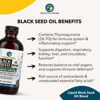 Thumbnail for Amazing Herbs Black Seed and Pumpkin Seed Cold-Pressed Oil Blend - Gluten-Free, No Preservatives, High in Omega 3, 6, & 9, Improves Immune Respones & Promotes Digestive Health - 8 Fl Oz