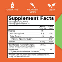 Thumbnail for Qunol Turmeric and Ginger Gummies - Joint Support Supplement with Ultra High Absorption, 90 Count Vegan and Gluten Free Gummies