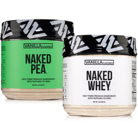 Thumbnail for NAKED Vanilla Whey + Vanilla Pea Protein Bundle – Grass-Fed Whey (1LB, 12 Servings) & Vegan Pea Protein Isolate (1LB) - Muscle Growth, Recovery & Wellness