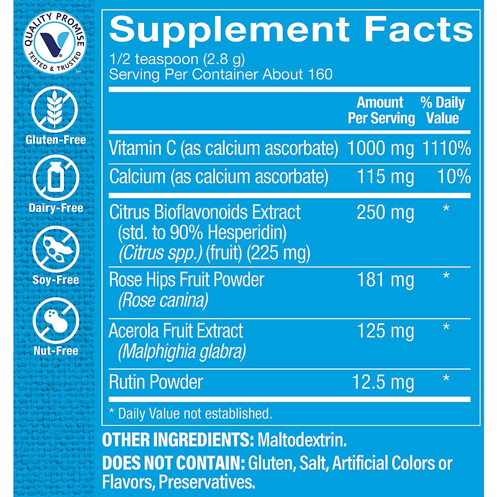 The Vitamin Shoppe Buffered C-Complex Powder, Antioxidant That Supports Immune & Cardiovascular Health, Non-Acidic (16 Ounces Powder)