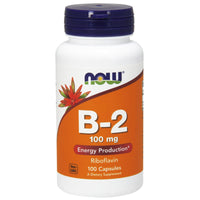 Thumbnail for NOW Vitamin B-2 (riboflavin) 100mg, 100 Capsules (Pack of 3)