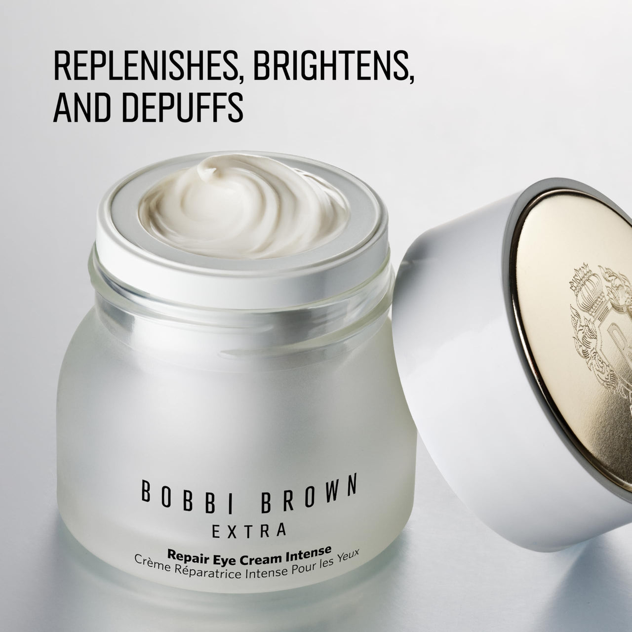 Bobbi Brown Extra Repair Eye Cream Intense | Replenish, Depuff, & Brighten | Under Eye Cream with Argireline Peptide, Hyaluronic Acid, & Glycerin, 0.5 Fl Oz