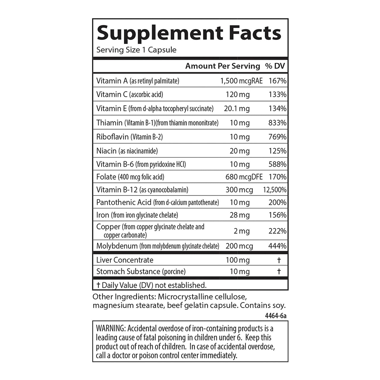 Carlson - Blood Nutrients, 28 mg Iron, Blood Development, Iron Absorption & Optimal Wellness, 90 Capsules