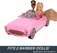 Thumbnail for Hot Wheels RC Corvette from Barbie the Movie, Full-Function Remote-Control Toy Car Holds 2 Barbie Dolls