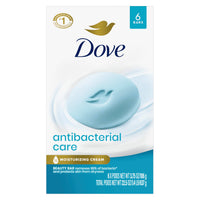 Thumbnail for Dove Beauty Bar Soap Antibacterial Care 6 Count For Clean, Moisturized Skin, Removes Bacteria 3.75 oz