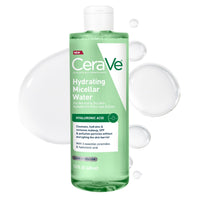 Thumbnail for CeraVe Hydrating Micellar Water, Facial Cleanser & Makeup Remover with Hyaluronic Acid & Ceramides, 24h Hydration, Barrier Strengthening, Alcohol-Free, Fragrance-Free, Safe for Sensitive Skin, 13oz