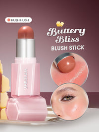 Thumbnail for SHEGLAM Buttery Bliss Blush Stick Cream Milk Makeup Blush-Hush Hush
