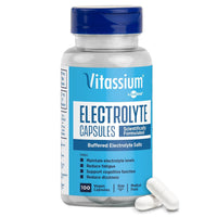 Thumbnail for Vitassium Electrolyte Capsules, Electrolytes for The Management of POTS and High Sodium Diets (500mg Sodium - 100mg Potassium), Unflavored, 100 Salt Pills (Size 0)