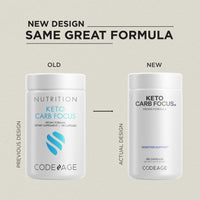 Thumbnail for Codeage Keto Carb, White Kidney Bean, Green Tea & Cinnamon Bark Supplement, Triple Action Keto Cheat Vegan Pills, Ketogenic, Low Carb Diet Sugar, 3 Months Supply, Non-GMO, Gluten-Free, 180 Capsules