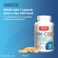 Thumbnail for Jarrow Formulas® DIM + CDG, Dietary Supplement, Liver Detox Support for Healthy Hormone Regulation and General Wellness, 30 Veggie Capsules, Up to a 30 Day Supply